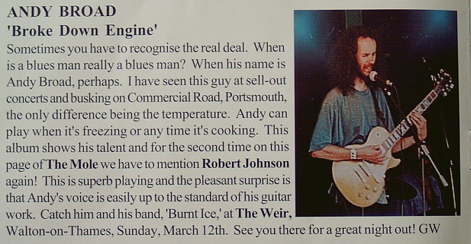 review in Mole magazine March 2006
